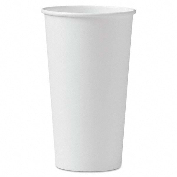 20 Oz White Poly Paper Hot Cups (16 sleeves of 50)