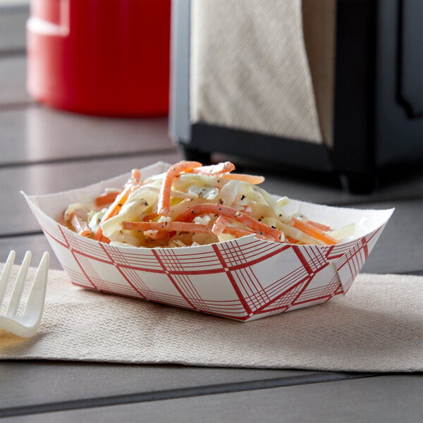 SQP 1/2 Lbs Red Plaid Fry Boat (1000/CS)