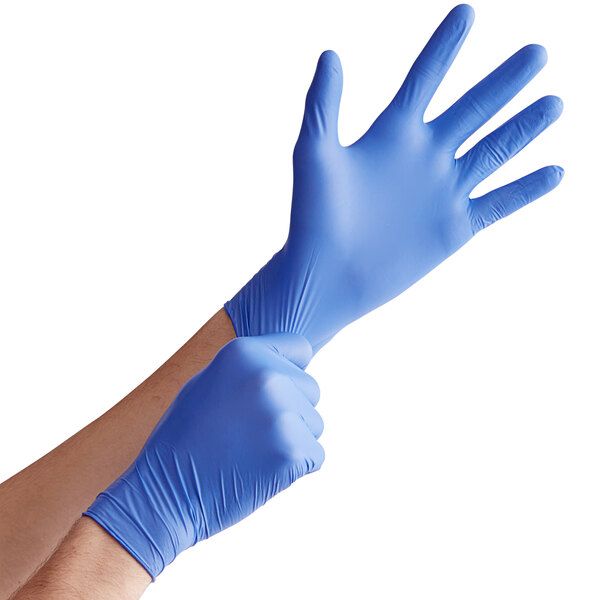 P/F Blue Nitrile 3.5 Mil Gloves XL (10Bx of 100/CS)