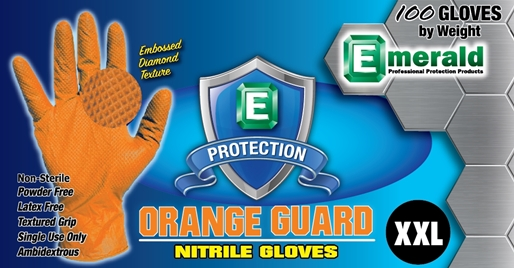 Orange Guard 7 mil - Nitrile Powder Free General Purpose X-Large (100/BX - 10 BX/CS)