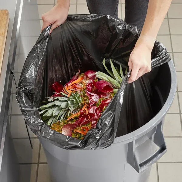 40 Gallon Black Trash Can Liner 39X45, 1.2 Mil(100/CS)