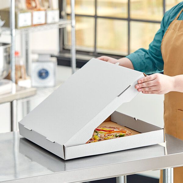16X16X2" Pizza Box White Corrugated (50/CS)
