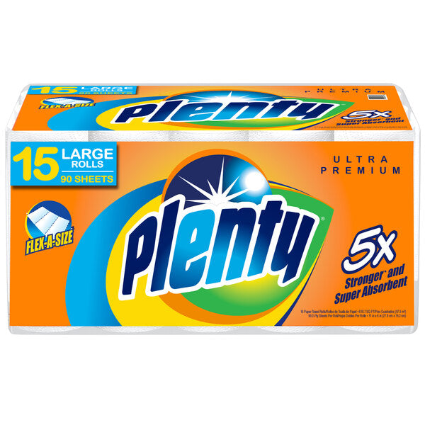 Plenty Kitchen Towel 90 CT White (15 Rolls / CS)
