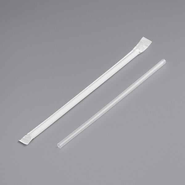 Clear Individually Wrapped 7.75" Straws (600 ea / BX)