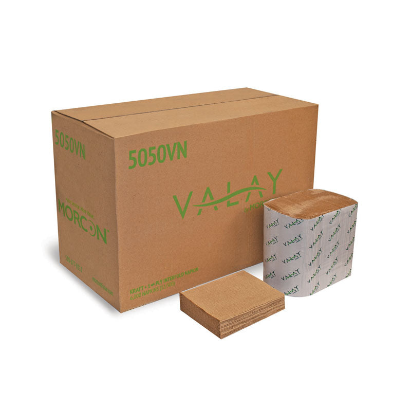 1 Ply Kraft Interfold Napkins 6.3X8.85 (6000/CS)