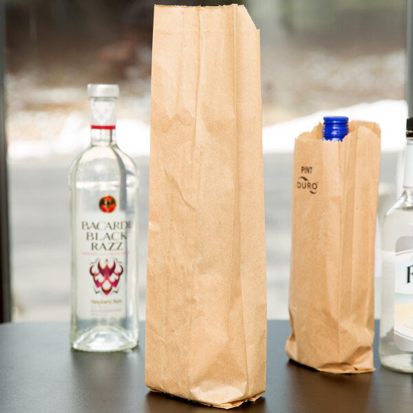 Quart Wine Paper Brown Bags (500 Bundle)
